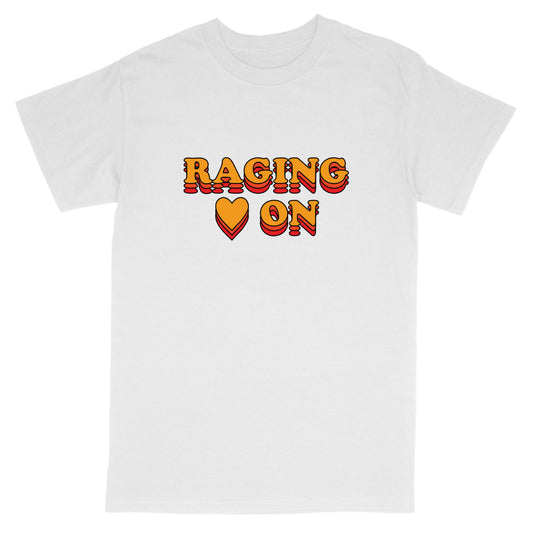 Raging Heart On Vintage Style Tee